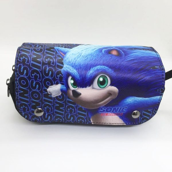 Sonic the Hedgehog double zipper pencil case student general large capacity study stationery box - Image 15