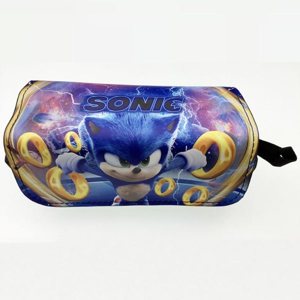 Sonic the Hedgehog double zipper pencil case student general large capacity study stationery box - Image 20