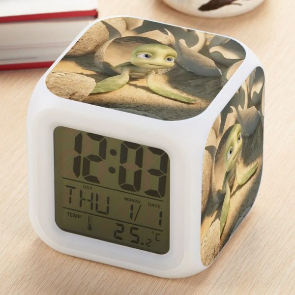 Sammy's avonturen Alarm Clock Led Light 7 Color Change Electronic Desk Watch Square Table - Image 11