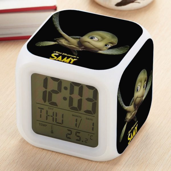 Sammy's avonturen Alarm Clock Led Light 7 Color Change Electronic Desk Watch Square Table - Image 13