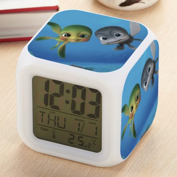 Sammy's avonturen Alarm Clock Led Light 7 Color Change Electronic Desk Watch Square Table - Image 24