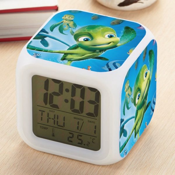 Sammy's avonturen Alarm Clock Led Light 7 Color Change Electronic Desk Watch Square Table - Image 25