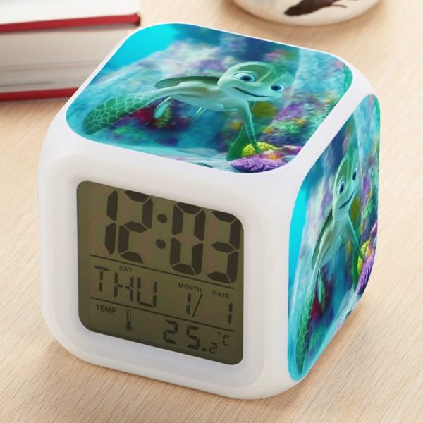 Sammy's avonturen Alarm Clock Led Light 7 Color Change Electronic Desk Watch Square Table - Image 4