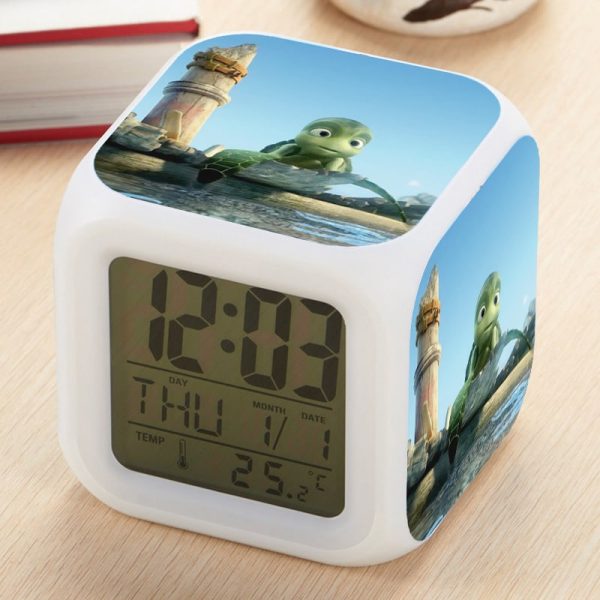 Sammy's avonturen Alarm Clock Led Light 7 Color Change Electronic Desk Watch Square Table - Image 9