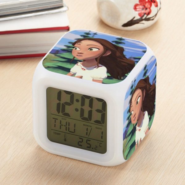 Spirit Stallion of the Cimarron Alarm Clock Led Light 7 Color Change Electronic Desk Watch Square Table - Image 12