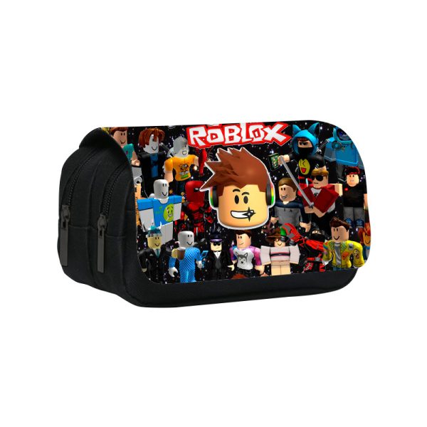 Roblox Pencil Bag anime Cartoon Animation Large Capacity Double layer Zipper Pencil Box Pencil Box Stationery Box - Image 10