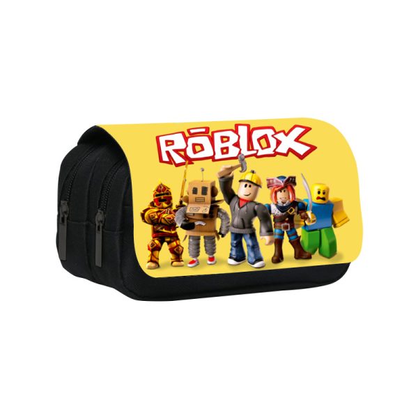 Roblox Pencil Bag anime Cartoon Animation Large Capacity Double layer Zipper Pencil Box Pencil Box Stationery Box - Image 13