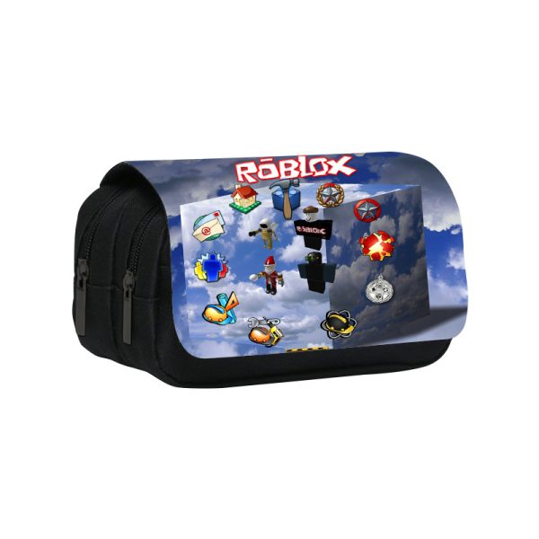 Roblox Pencil Bag anime Cartoon Animation Large Capacity Double layer Zipper Pencil Box Pencil Box Stationery Box - Image 17