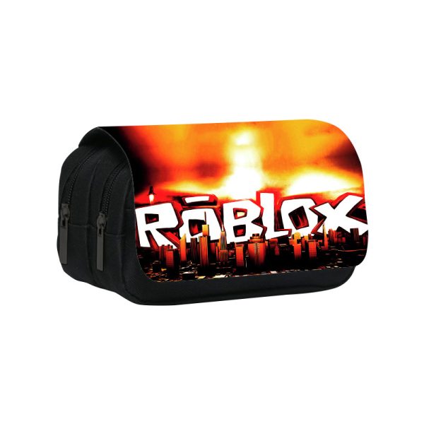 Roblox Pencil Bag anime Cartoon Animation Large Capacity Double layer Zipper Pencil Box Pencil Box Stationery Box - Image 19