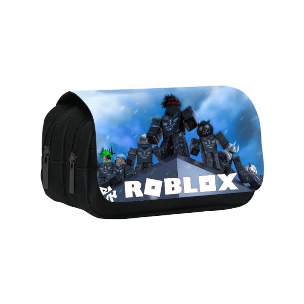 Roblox Pencil Bag anime Cartoon Animation Large Capacity Double layer Zipper Pencil Box Pencil Box Stationery Box - Image 20