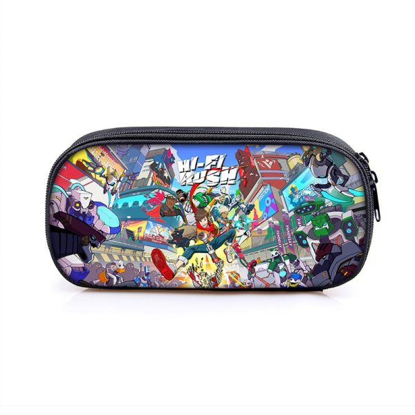 Hi-Fi Rush Large Pencil Case Purse Storage Bags Multifunction Cosmetic Bag - Image 9