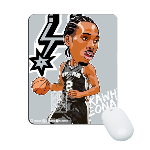 Kawhi Leonard Mouse Pad Natural Rubber Washable Gift - Image 4