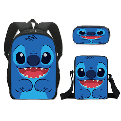 Stitch Backpack School Bag Blue Gift - giftcartoon