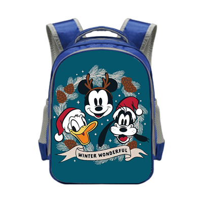 Mickey Mouse and Friends Boys Girls 16 Inch School Backpack (One Size, Blue)