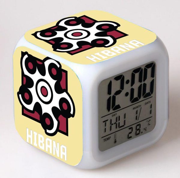 Rainbow Six Alarm Clock Led Light 7 Color Change Electronic Desk Watch Square Table - Image 9