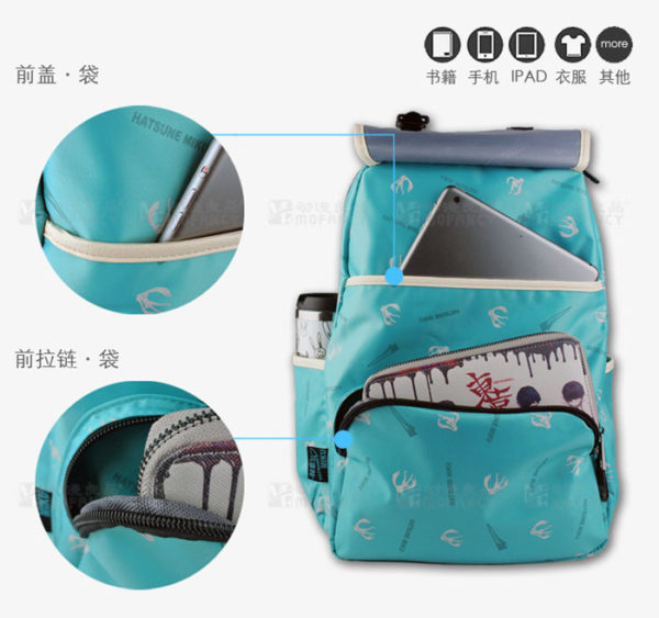 Hatsune Miku Cartoon Backpack School Bag