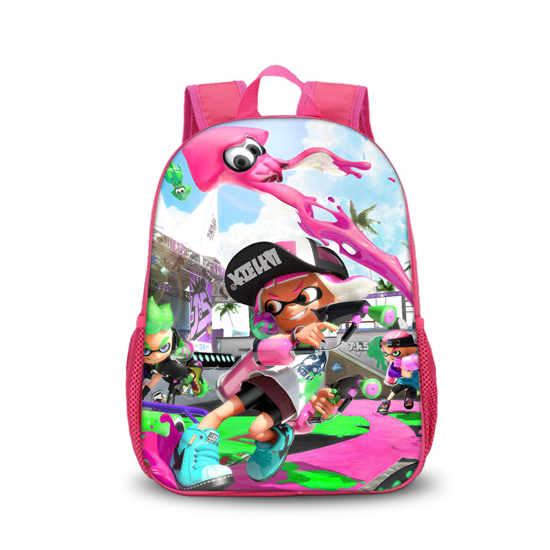 16''Splatoon 2 Backpack School Bag Red | giftcartoon