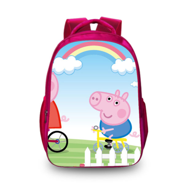 16‘’Peppa Pig Backpack School Bag Red