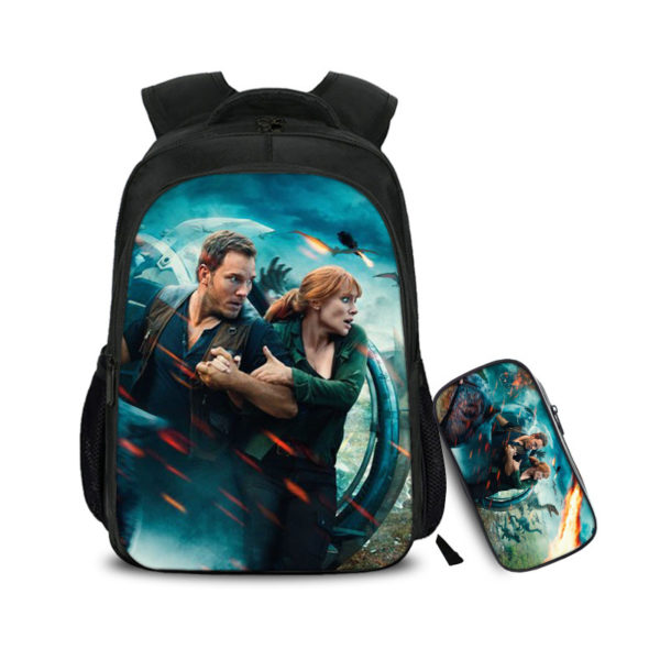 16″Jurassic World: Fallen Kingdom Backpack School Bag+Pencil Bag - Image 9