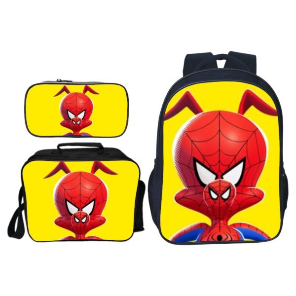 16″Spider-Man: Into the Spider-Verse Backpack School Bag+Lunch Bag+Pencil Bag - Image 2