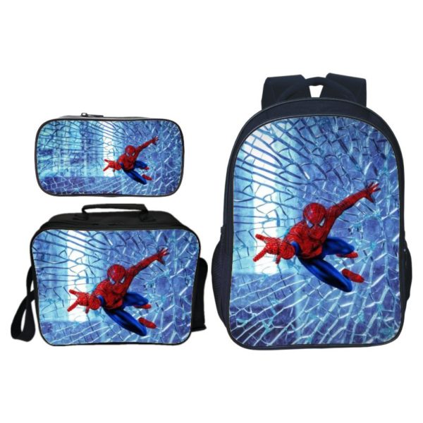 16″Spider-Man: Into the Spider-Verse Backpack School Bag+Lunch Bag+Pencil Bag - Image 6