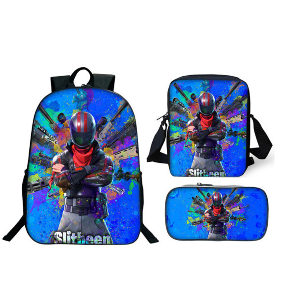 16″Fortnite Backpack School Bag+Messenger Bag+Pencil Bag - Image 14