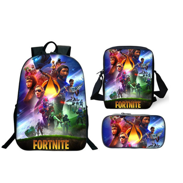 16″Fortnite Backpack School Bag+Messenger Bag+Pencil Bag - Image 18