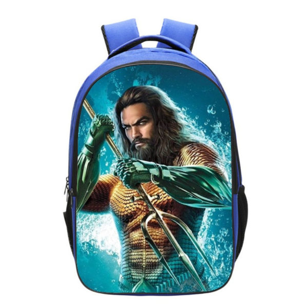 Aquaman Backpack School Bag Blue - Image 3