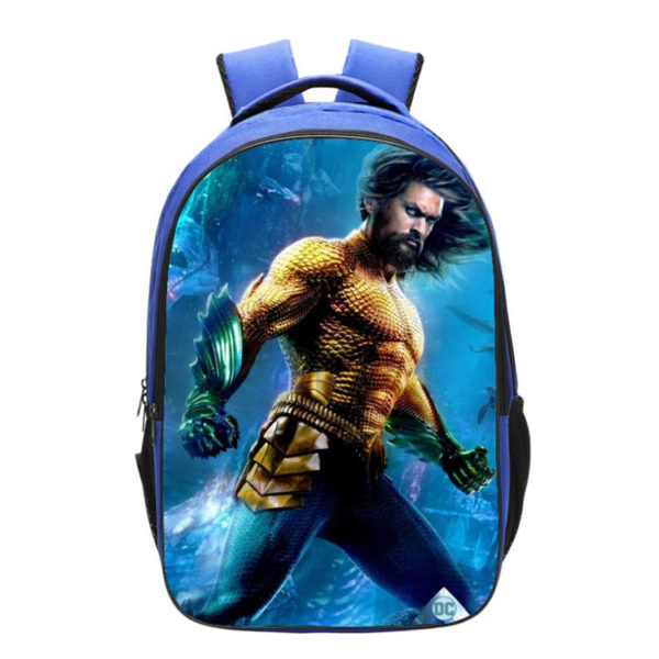 Aquaman Backpack School Bag Blue - Image 5