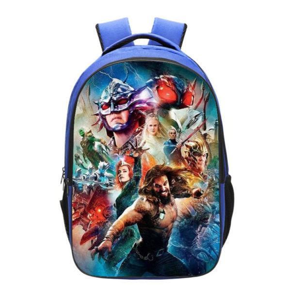 Aquaman Backpack School Bag Blue - Image 6