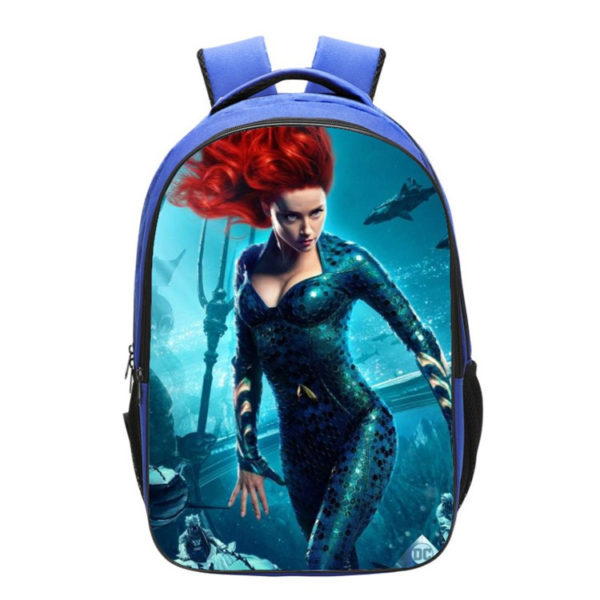 Aquaman Backpack School Bag Blue - Image 9