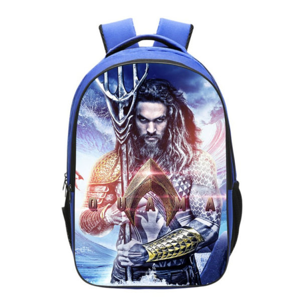 Aquaman Backpack School Bag Blue - Image 10