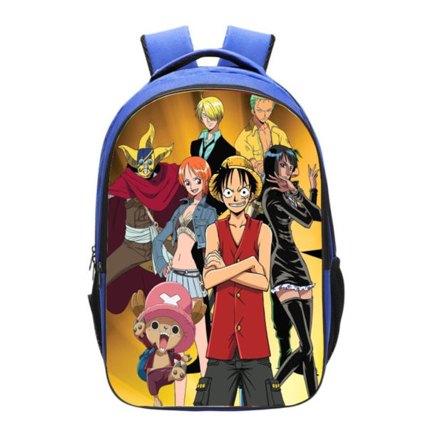 ONE PIECE Backpack School Bag Blue - Image 10