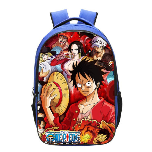 ONE PIECE Backpack School Bag Blue - Image 9