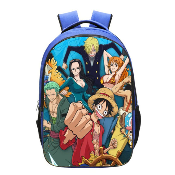 ONE PIECE Backpack School Bag Blue - Image 8