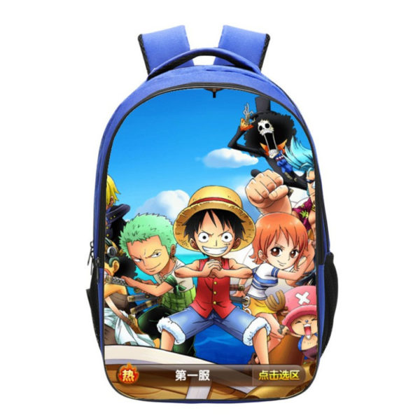 ONE PIECE Backpack School Bag Blue - Image 2