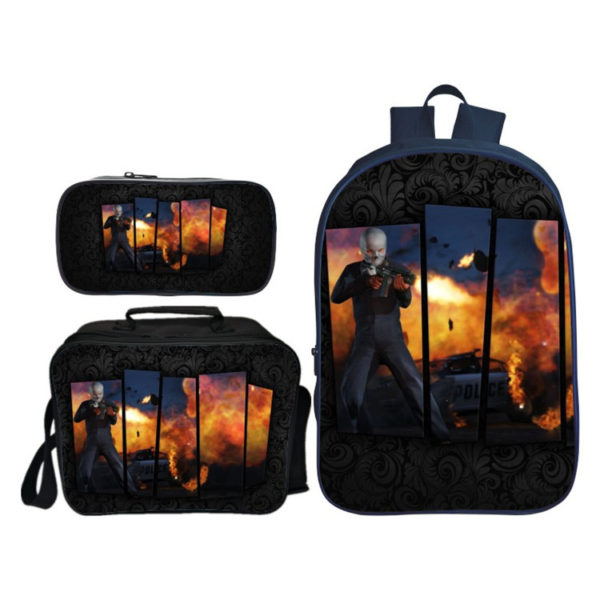 16″GTA Backpack School Bag+Lunch Bag+Pencil Bag - Image 10