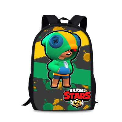 18''Brawl Stars Backpack School Bag Black | giftcartoon