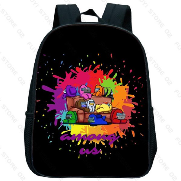 Among Us Backpack School Bag Kids Multi Function Small Bagpack Student Travel Backpack - Image 3