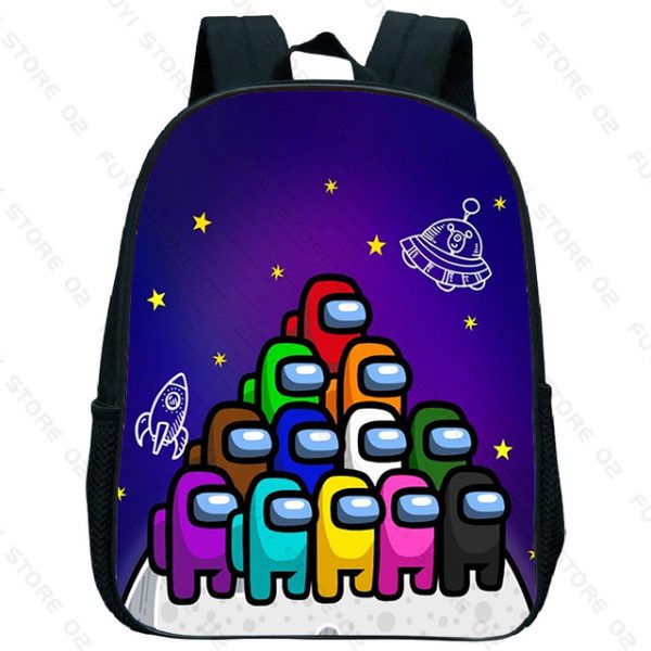 Among Us Backpack School Bag Kids Multi Function Small Bagpack Student Travel Backpack - Image 2