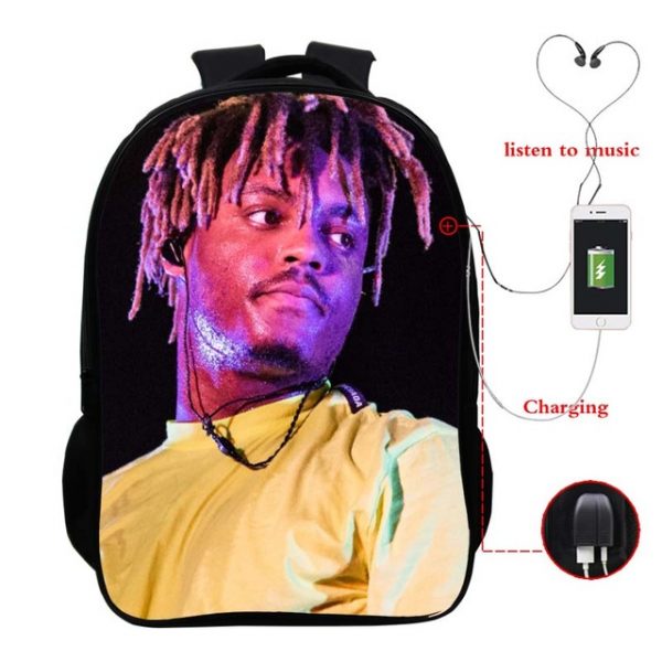 Juice Wrld USB Charge Backpack Mega Charizard Split Students Boys Girls Knapsack Men Women Travel Laptop Rucksack - Image 38