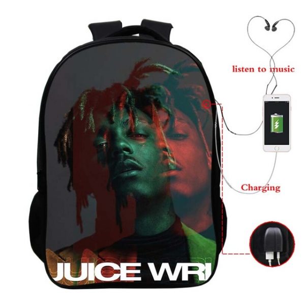 Juice Wrld USB Charge Backpack Mega Charizard Split Students Boys Girls Knapsack Men Women Travel Laptop Rucksack - Image 41