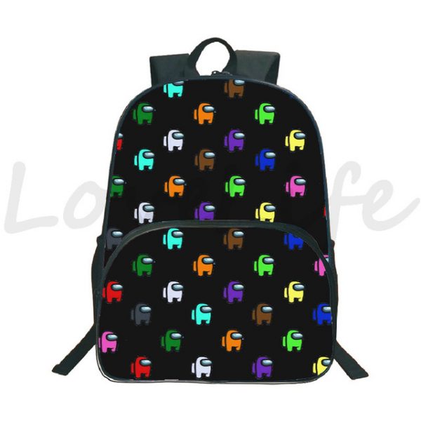 Among Us Printed Backpack Children Casual Schoolbag Boys Girls Cartoon Knapsack Cute Pattern Bookbag Travel Laptop Rucksack - Image 7