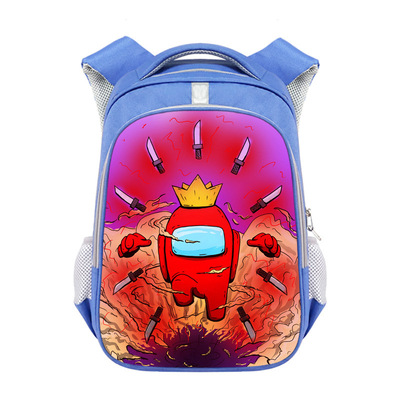 Personalised Among Us Backpack Boys School Bag Children Blue Gamer