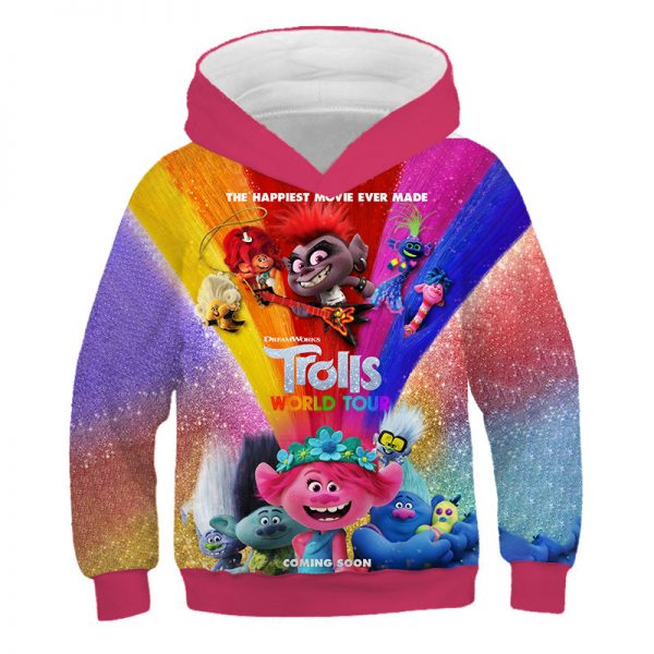 3d Trolls World Tour boys children's hoodies girls baby hooded sweatshirts casual quality children's clothing tops printed - Image 10