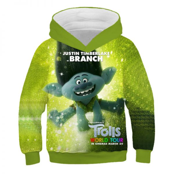 3d Trolls World Tour boys children's hoodies girls baby hooded sweatshirts casual quality children's clothing tops printed - Image 4