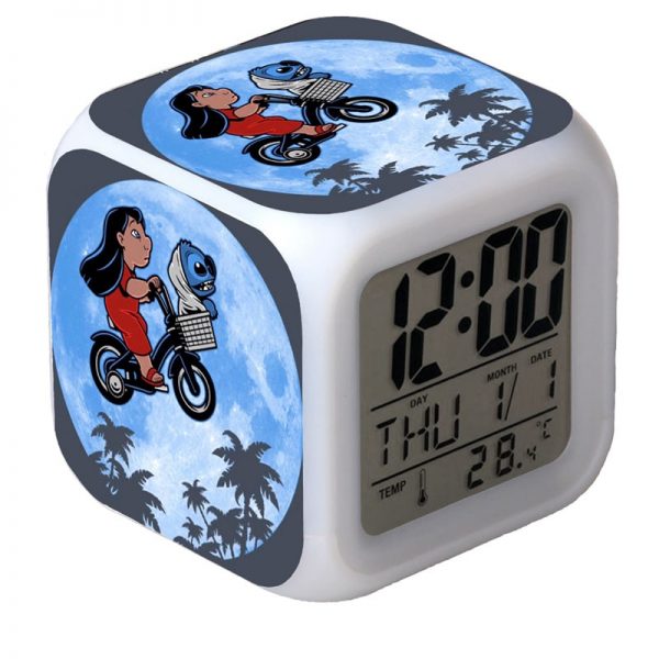 Lilo & Stitch 7 Colors Change Digital Alarm LED Clock - Image 13