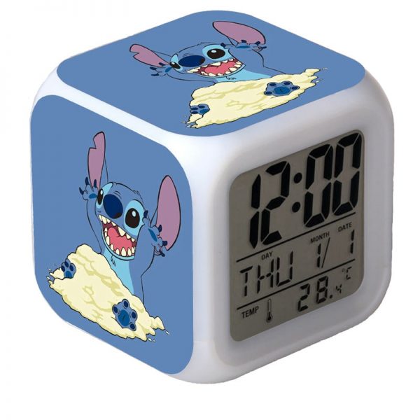 Lilo & Stitch 7 Colors Change Digital Alarm LED Clock - Image 20