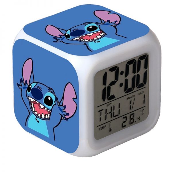 Lilo & Stitch 7 Colors Change Digital Alarm LED Clock - Image 6