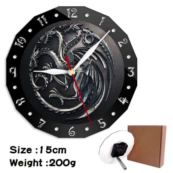 Game of Thrones alarm clock wall clock clock decorative clock wall clock 15cm - Image 12